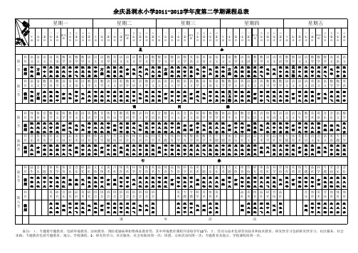 11-12-2课程总表