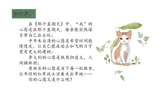 部编版六年级语文下册第四单元习作课件：心愿
