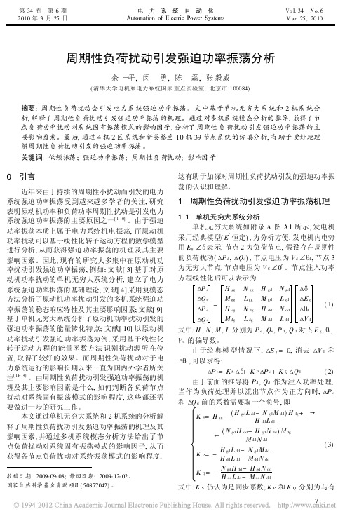 周期性负荷扰动引发强迫功率振荡分析