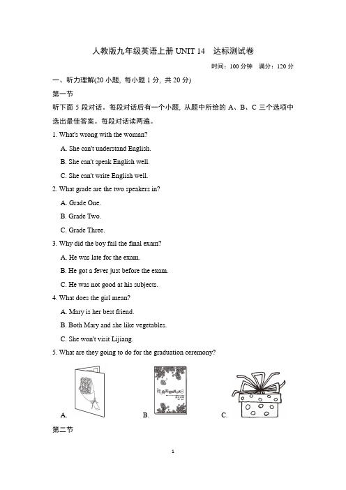 人教版九年级英语上册UNIT 14 达标测试卷附答案