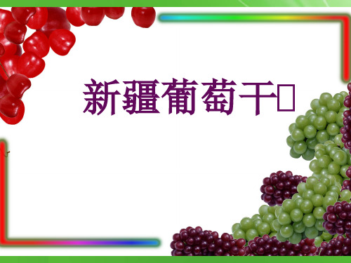 【精选】新疆葡萄干ppt