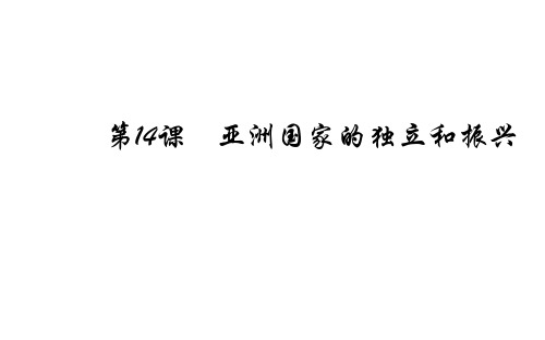 九年级历史下册第六单元第14课亚洲国家的独立和振兴课件3岳麓版
