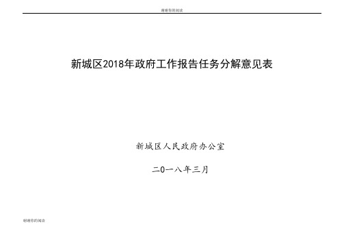新城区2018年政府工作报告任务分解意见表.doc