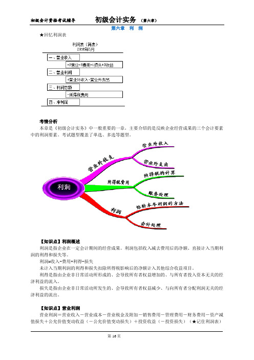 初级会计资格考试辅导初级会计实务 (第六章)