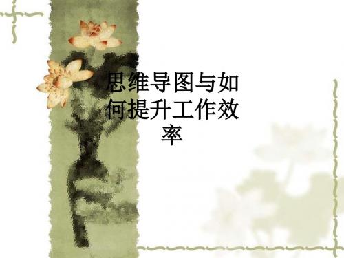 思维导图与如何提升工作效率PPT课件