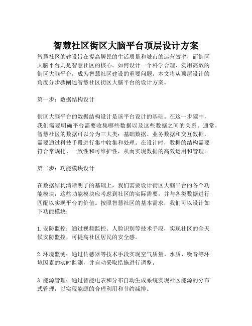 2023-智慧社区街区大脑平台顶层设计方案-1