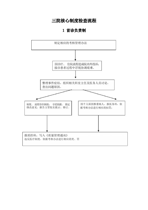 医院核心制度流程图