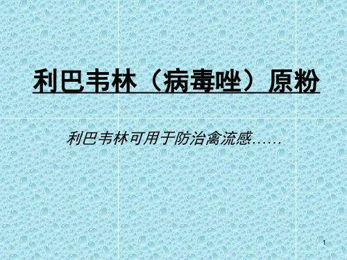 利巴韦林(病毒唑)原粉(课堂PPT)