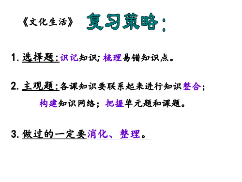 文化生活 期末复习 ppt课件