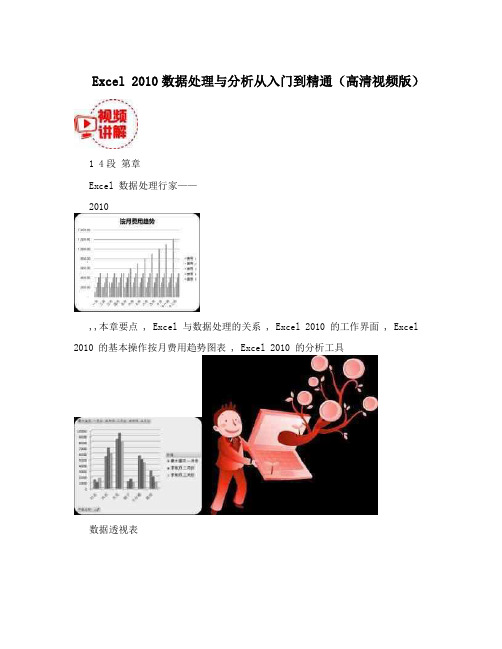 Excel 2010数据处理与分析从入门到精通(高清视频版)