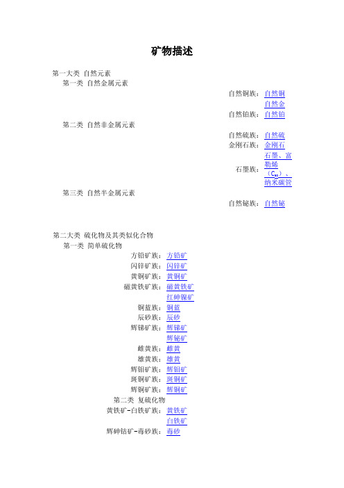 矿物描述