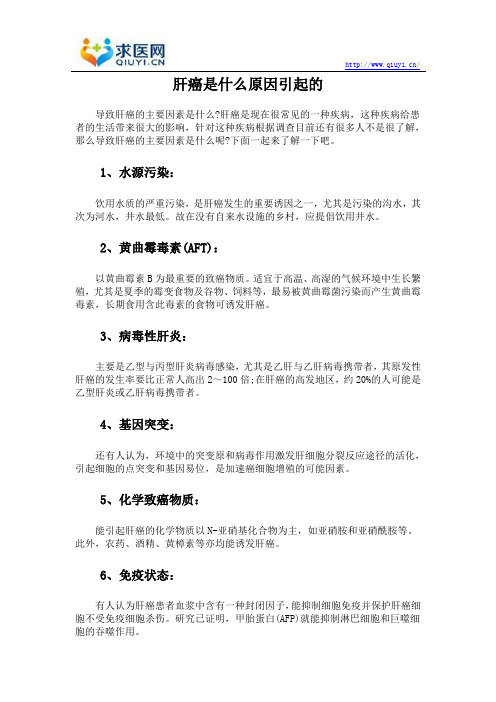 肝癌是什么原因引起的