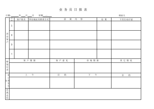 业务员日报表