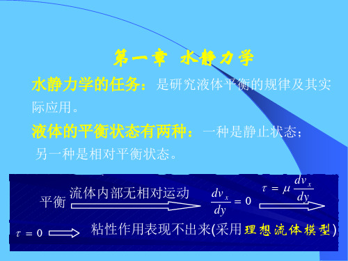 《水力学》第一章  水静力学