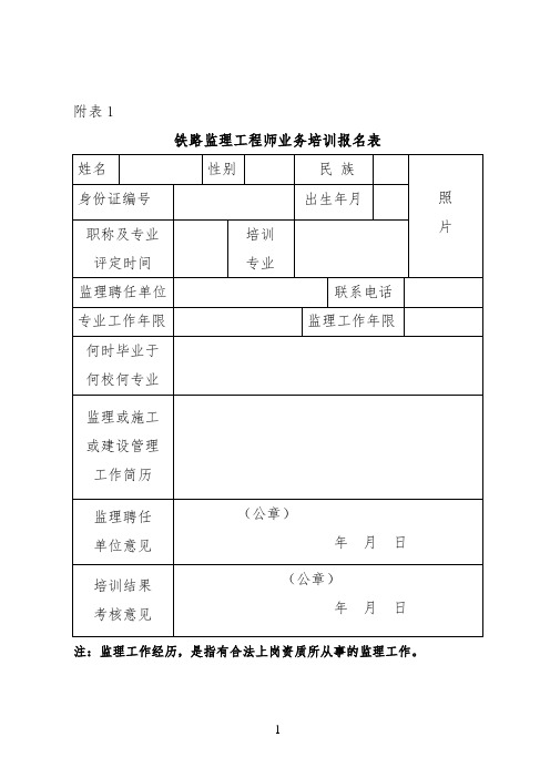 关于举办2014年第二期铁路监理工程师(土建)培训通知附件