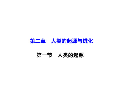 济南版生物八年级下5.2.1《人类的起源》ppt课件2