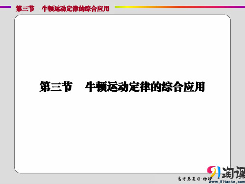 课件1：专题三 牛顿运动定律的综合应用
