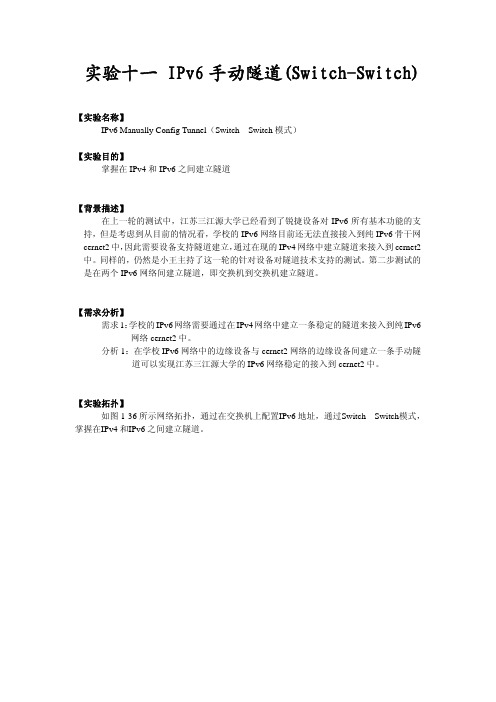 91【工程实验室】【IPv6手动隧道(Switch-Switch)】