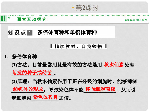高中生物 522多倍体育种和单倍体育种配套课件 新人教版必修2