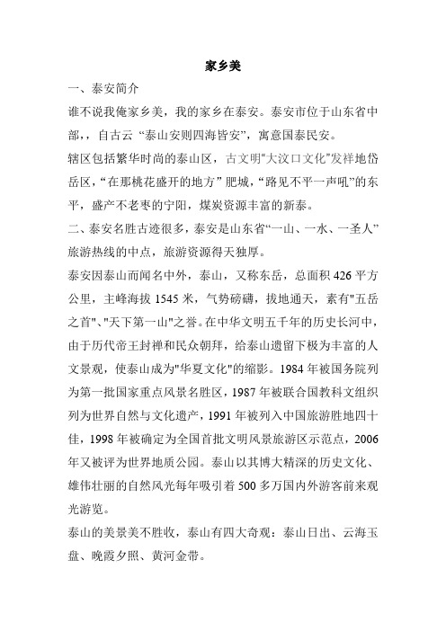 泰安简介