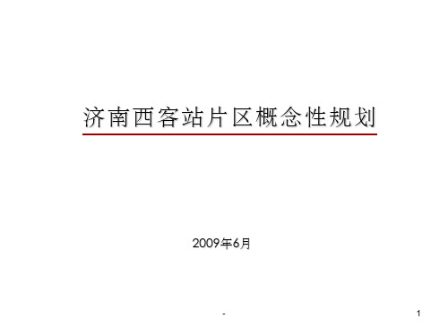 济南西客站片区概念性规划——中规院