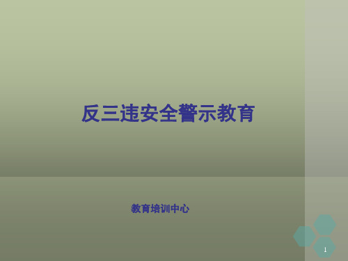 反三违安全警示教育PPT幻灯片