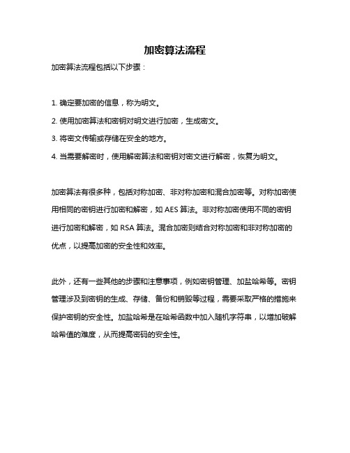 加密算法流程