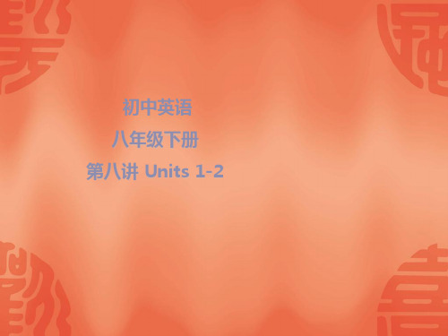 2020年江西英语中考总复习课件：知识梳理 八下册 Units 1-2 (共20张PPT)