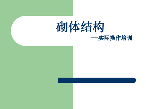 砌体结构现场检测(三)