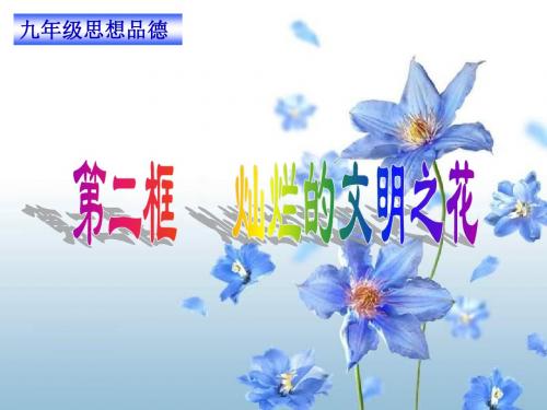 九年级政治灿烂的文明之花1