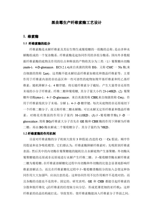 黑曲霉生产纤维素酶工艺设计