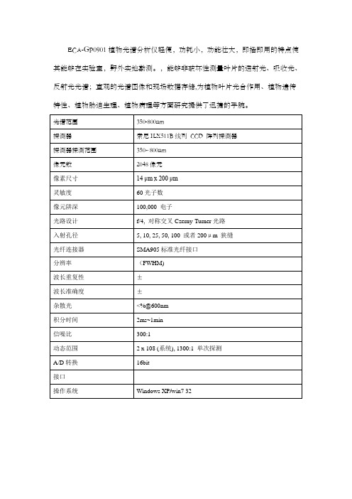 植物光谱仪说明书