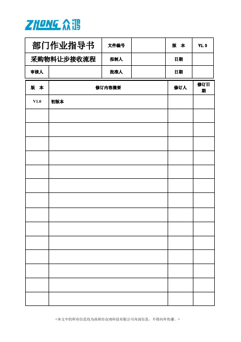 采购物料让步接收流程