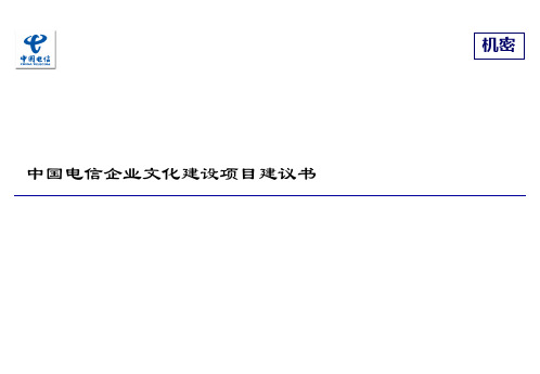 中国电信企业文化项目建议书