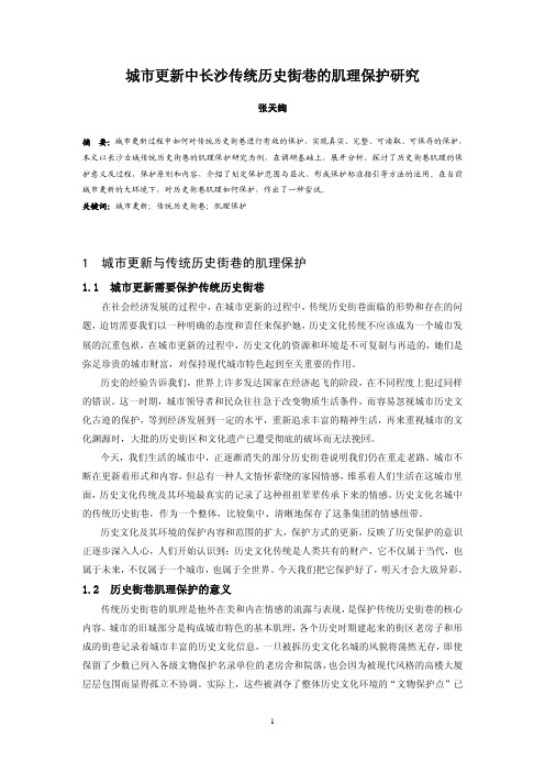 城市更新中长沙传统历史街巷的肌理保护研究