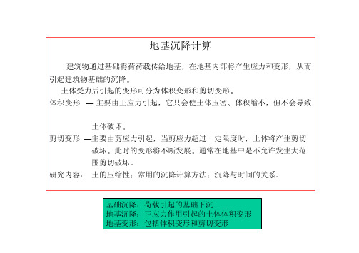 土的压缩性和沉降计算