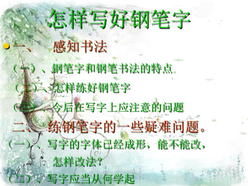 硬笔书法金宫格速成5天练好钢笔字
