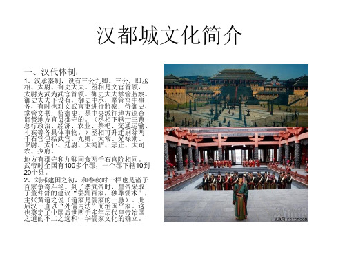 汉文化-制度、车马服饰、饮食、风俗习惯、邻邦关系