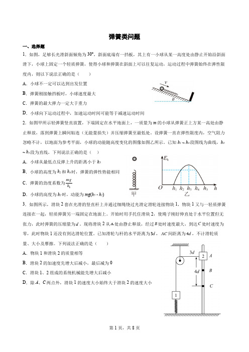 高考物理复习：弹簧类问题