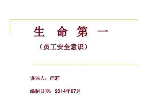 员工安全意识(PPT 74页)