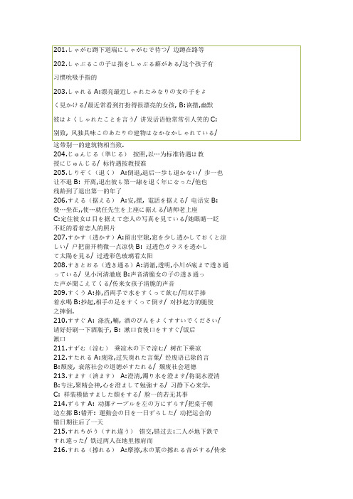 日语一级能力考试常用词汇详解2