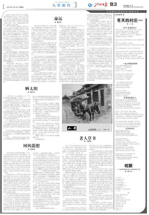 冬天的村庄组诗