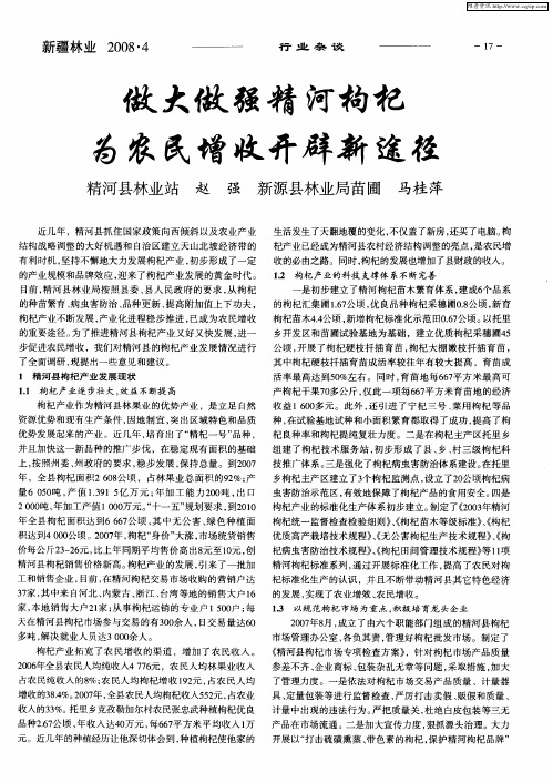 做大做强精河枸杞为农民增收开辟新途径