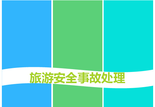 旅游安全事故处理PPT课件