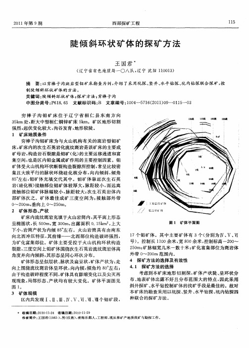 陡倾斜环状矿体的探矿方法