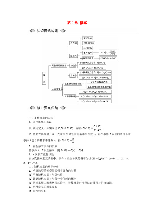 2018年高中数学第2章概率章末小结与测评教学案苏教版