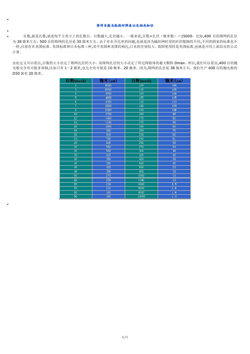 目数与粒径对照表.doc