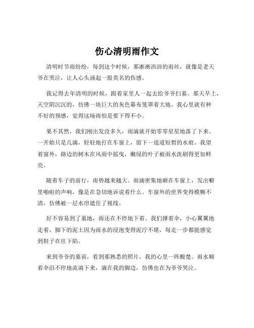 伤心清明雨作文
