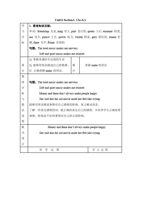 英语人教版九年级全册Unit11 SectionA(3a-3c)