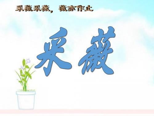 高中语文《小雅 采薇》课件(1) 北师大版必修2